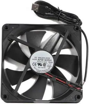 5V USB Connector 1800RPM PC Fan Cooler Heatsink Exhaust CPU Cooling Fan Replacement 140x140mm 14CM
