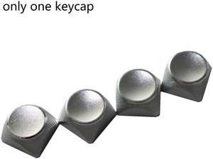 1PC Multicolor Metal  Keycaps Mechanical Keyboard XDA Profile Backlit for KEY(Silver)