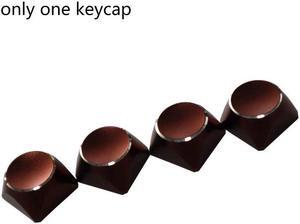 1PC Multicolor Metal  Keycaps Mechanical Keyboard XDA Profile Backlit for KEY(Coffee)