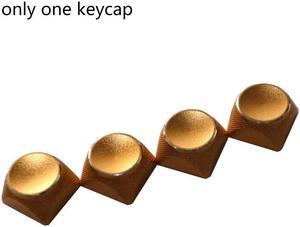 1PC Multicolor Metal  Keycaps Mechanical Keyboard XDA Profile Backlit for KEY(Gold)