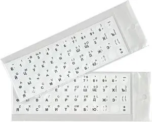 2-Piece Russian Keyboard Letter Stickers Replacement Russian Keyboard Stickers(for W)
