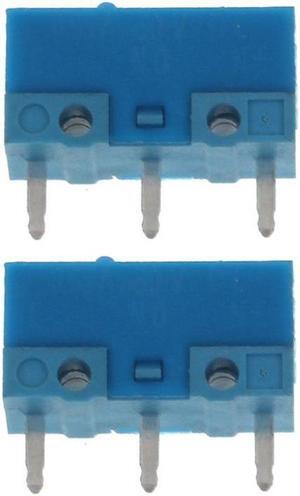 2Pcs HUANO-Blue Dot Blue Shell 0.74N Mouse Micro Switch Gold Alloy Contacts 50 Millions Lifetime