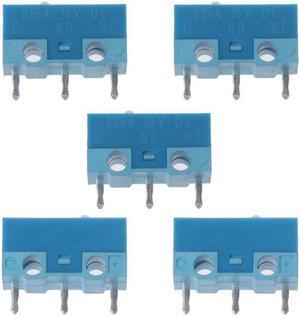 5Pcs HUANO-White Dot Blue Shell 0.74N Mouse Micro Switch Silver Alloy Contacts 20 Millions Lifetime