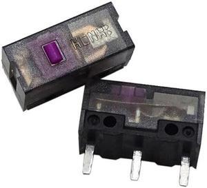 Black Mouse Micro Switch Microswitch Dustproof Micro Button 3 Pin 0.74N 100 Millions for Gaming Mouse (2 Pieces)