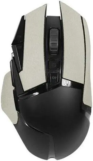 Non-Slip Mouse Skin Grips Skates for  G502 Gaming Mice Side Sticker Pads(Rice gray)