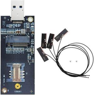 WLAN WWLAN 4G- LTE Module M2 USB3.0 Adapter Card DW5811e DW5816E EM7455 L860-GL WWan Card for Desktop/Laptop PC Dropship(with 4 antennas)