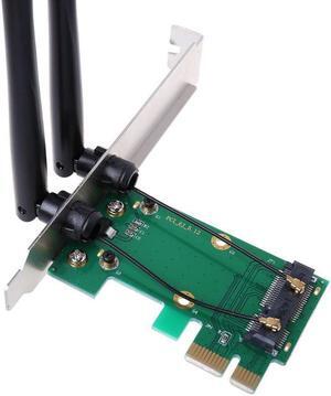 WiFi Adapter Mini PCI-E to PCIE Express Wireless Network Card with 2 Antennas Dropship