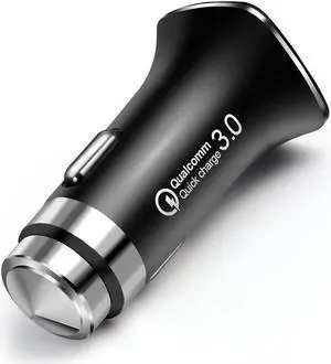QC3.0 Car Charger 5V3A Quick Charge 3.0 Car-Charger Fast Charging USB Phone vehicle Charger QC2.0 Compatible For Suitable for all mobile phones(Black)