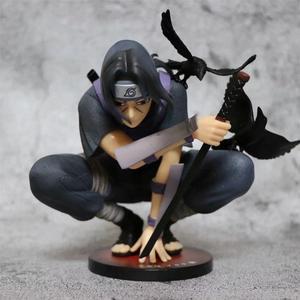 Anime Naruto Uchiha Itachi Dark Squatting PVC Action Figure Collectible Model Doll Toy 18cm