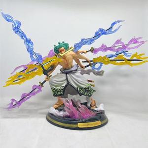 Anime One Piece Roronoa Zoro GK Nine Knives Flow PVC Action Figure Collectible Model Doll Toy 22cm