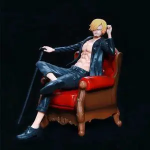 Anime One Piece Sanji Sofa PVC Action Figure Collectible Model Doll Toy 15cm