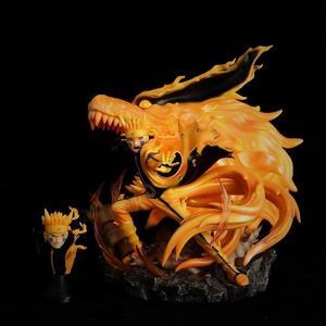 Anime Naruto Naruto GK Burning Wind Double Head Luminous PVC Action Figure Collectible Model Doll Toy 29cm