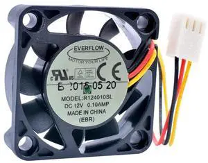 R124010SL EVERFLOW 4cm 4010 40x40x10mm 40mm fan 12V 0.10A 3 line speed detection mute CPU cooling fan R124010SL EVERFLOW 4cm 4010 40x40x10mm 40mm fan 12V 0.10A 3 line speed detection mute CPU cooling fan