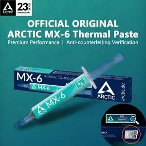 Original ARCTIC AC MX-6 Thermal Paste Heat Conduction Compound Silicone Grease For Computer PC Laptop CPU GPU Video Card Chips Original ARCTIC AC MX-6 Thermal Paste Heat Conduction Compound Silicone Grease For Computer PC Laptop CPU GPU Video Card Chips