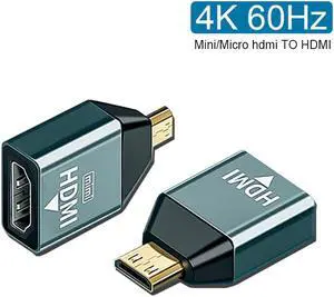 4K 60HZ Mini Micro hdmi to hdmi adapter converter For Laptop Graphics Card Camera TV Monitor HD Adapter Audio Video transmissio  (mini HDMI TO HDMI)