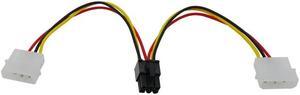 4 Pin Molex To 6 Pin PCI-E ATX PSU Power Adapter Graphics Video Card Power Converter Adapter Cable Connector Power Cables