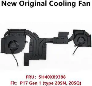 For Laptop P17 Gen 1 CPU Cooling Fan Heatsink Radiator FRU5H40X89388 Color: (N19P) For Laptop P17 Gen 1 CPU Cooling Fan Heatsink Radiator FRU5H40X89388 Color: (N19P)