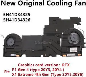 For Laptop X1 Extreme 4th P1 Gen 4 CPU Cooling Fan Heatsink Radiato FRU5H41D34325 5H41D34326   Color: (P1 Gen 4)