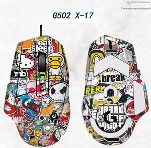 For Logitech G502 X PLUS wireless/wired mouse special sticker matte protection custom all-inclusive film replacement accessories(G502X wired)(G502 X 17)