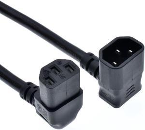 Buy 90 Degree L Shape 1.5m 3 Pin PC Power Cable IEC Mains Kettle