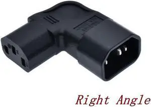 IEC60320 C13 Angle Converter Angle Extension Cable C13 to C14 PDU Angle Power Cables Male to Female AC Power Cord 10A 250V(Right Angle Adapter)