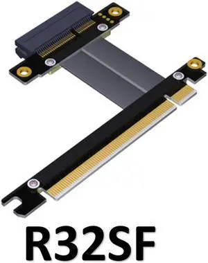 PCIe3.0 x4 x8 Riser Extender for Gigabit Network Card Industrial SSD Pci-e 3.0 x4 to x16 Extension PCI Express Cable(R32SF)(60cm)