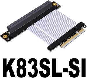 PCI-E 4.0 X8 to X16 Riser Cable Card PCI Express Gen4 8x 16x Slot GPU Extender for Gaming Graphics Video K83SF-SI(K83SL-SI)(30CM)