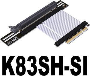 PCI-E 4.0 X8 to X16 Riser Cable Card PCI Express Gen4 8x 16x Slot GPU Extender for Gaming Graphics Video K83SF-SI(K83SH-SI)(15CM)