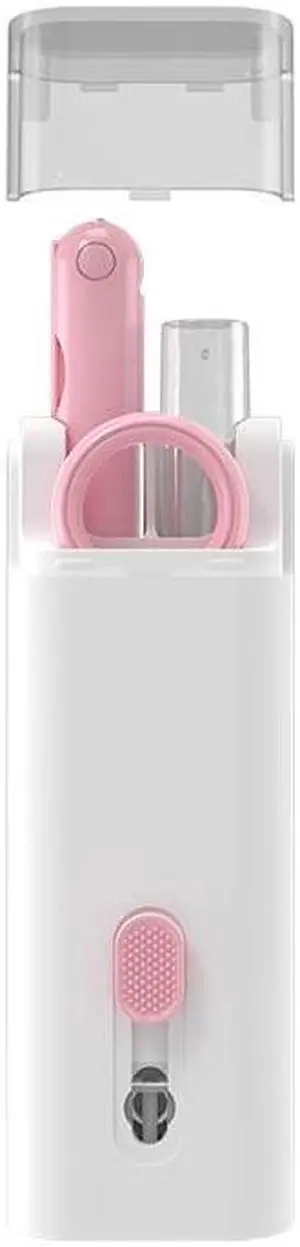 keyboard cleaning kit 7 in 1 Cleaner Brush Earphone Cleaning Pen For Headset iPad Phone Cleaning Tools Cleaner Keycap Puller Kit(Pink)