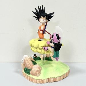 10cm Dragon Ball Anime Figure Sun Goku Chichi Somersault Cloud PVC Model Doll Figurine Decoration Action Figures Collection Giftno box10cm