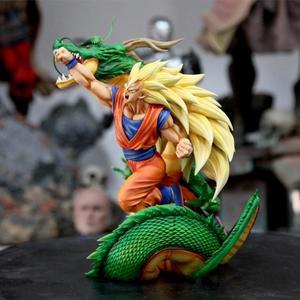 Dragon Ball Z Figure Dragon Fist Explosion Who Will Do It If Goku Does Not Do Super Saiyan 3 Son Goku Action Figure 20cm PVC Toywithout boxgreen