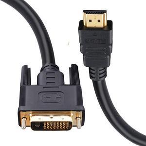 DVI To HDTV Cable HDMI To DVI Compatible Cable 1.5M 3M 1080P 3D DVI D 24 1 Pin Adapter Cables For TV BOX DVD PC Projector(1.5m)