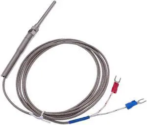 50mm thermocouple probe type temperature sensor K type 0-400 stainless steel thermocouple (line length 2m)