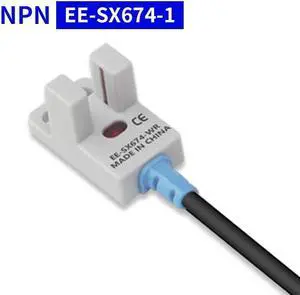 Photoelectric Switch EE-SX670-1U-slot NPN Induction Sensor with 1m PU Cable Detection Range 5mm(EE-SX674-1 white)