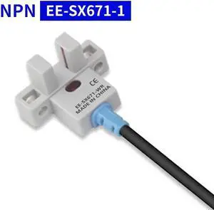 Photoelectric Switch EE-SX670-1U-slot NPN Induction Sensor with 1m PU Cable Detection Range 5mm(EE-SX671-1 white)