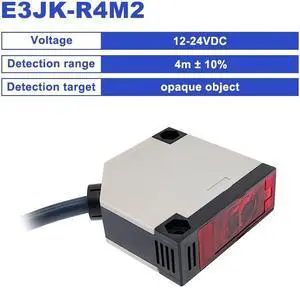 E3JK-R4M2-24V Photoelectric Switch DC24V AC220V 24V Diffuse Reflection Infrared Switch Diffuse Reflective Sensor(E3JK-R4M2-24v)