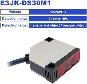 E3JK-DS30M1-24V Photoelectric Switch DC24V AC220V 24V-220V Diffuse Reflection Infrared Switch Diffuse Reflective Sensor(E3JK-DS30M1-24v)