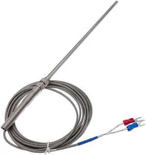 200mm probe type thermocouple sensor K type temperature measuring instrument stainless steel thermocouple(line length 3m)