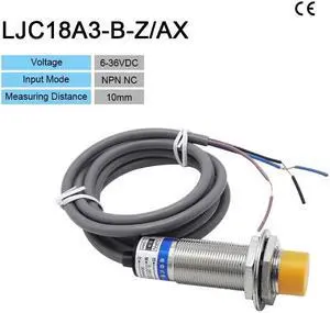 LJC18A3-B-Z/BX Approach Sensor Cylindrical Capacitive Proximity Switch 10mm Detecting distance NPN/PNP NO/NC DC6-36V(LJC18A3 B Z AX)