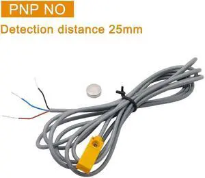 Hall Sensor Square Magnetic Proximity Switch Induction Magnet NPN PNP Remote Nonpolar Micro Sensor Normally Open(PNP NO)