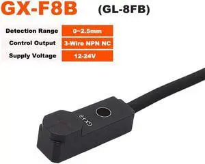 Mini Square Proximity Switch 1m NPN 3-wire Inductive Sensor Normally Colsed Normally Open GX-F8 GX-H8 GX-F12(GX-F8B)