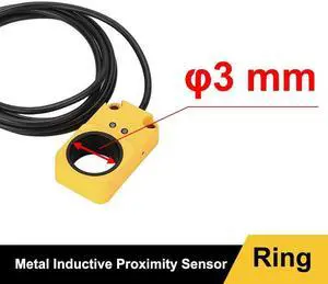 Ring Proximity Switch NPN NO Metal Inductive Sensor Screw Spring Steel Ball Metal Object Speed Detect(3mm)