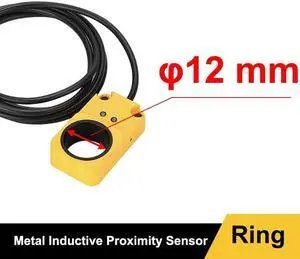 Ring Proximity Switch NPN NO Metal Inductive Sensor Screw Spring Steel Ball Metal Object Speed Detect(12mm)
