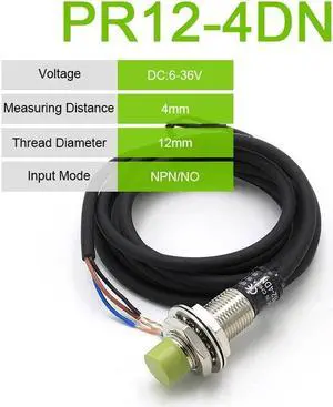 1PCS PR12-4DN DN2 cylindrical proximity switch sensor Round type dc 3wire pr Proximity Sensor Switch PR12-4DO DC(PR12-4DN)