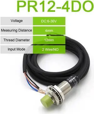 1PCS PR12-4DN DN2 cylindrical proximity switch sensor Round type dc 3wire pr Proximity Sensor Switch PR12-4DO DC(PR12-4DO)