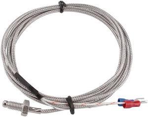 M6/M8 K Type Thermocouple Control Thread Screw Probe Temperature Sensor Temperature Controller 0-400 Sensor Probe(M6  4m)