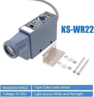 1Pcs Color code sensor 10-30V detection photoelectric switch color mark  Automatic color recognition(KS-WR22)