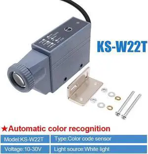1Pcs Color code sensor 10-30V detection photoelectric switch color mark  Automatic color recognition(KS-W22T)
