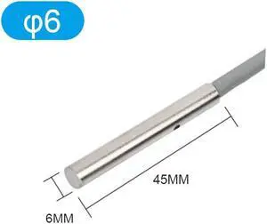 Micro Proximity Switch Three Wire Inductive Sensor with 2m Cable IP68 Waterproof NPN PNP NO NC Inductive Metal(NPN NC)(o6)