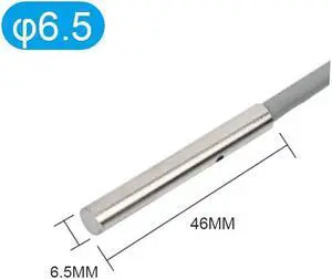 Micro Proximity Switch Three Wire Inductive Sensor with 2m Cable IP68 Waterproof NPN PNP NO NC Inductive Metal(NPN NO)(o6.5)